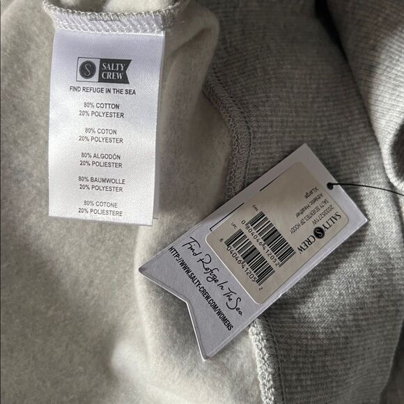 SALTY CREW Heather Grey Seventies Zip Hoodie-XL {NWT} - Picture 9 of 10